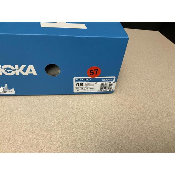 New! Womens Hoka One One Clifton 10 White Running Shoes. Size 9B. Awesome! - Picture 2 of 9